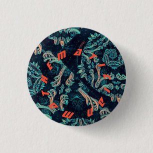 Badge Rond 2,50 Cm Mathématicien. Élégance fractale foncée