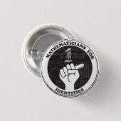 Badge Rond 2,50 Cm Mathématiciens pour le bouton d'identités (Devant & derrière)
