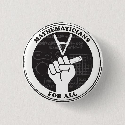 Badge Rond 2,50 Cm Mathématiciens pour tout le bouton (Devant)
