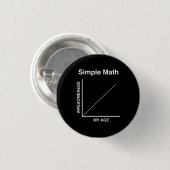 Badge Rond 2,50 Cm Maths simples (Devant & derrière)