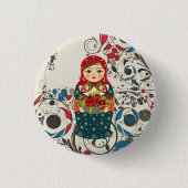Badge Rond 2,50 Cm Matriochka (Devant)