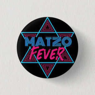 Badge Rond 2,50 Cm Matzo Fever Blue Rose les années 70 Disco Star Jui