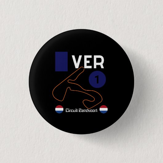 Badge Rond 2,50 Cm Max Verstappen, Circuit Zandvoort, formule 1 (Devant)