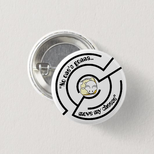 Badge Rond 2,50 Cm Maze au fromage à la souris têtu (Devant & derrière)
