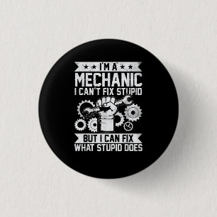 Badge Rond 2,50 Cm Mécanicien automobile drôle Ingénieur Hommes Femme