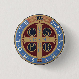 Badge Rond 2,50 Cm Médaille de saint Benoît