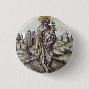 Badge Rond 2,50 Cm Médaillon avec saint Jean Baptiste