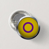 BADGE ROND 2,50 CM MEDALLION INTERSEX FIME (Devant & derrière)