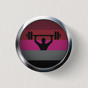 BADGE ROND 2,50 CM MÉDALLION MUSCLE FIDE