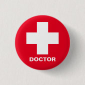 Badge Rond 2,50 Cm Médecin & secourisme, Ambulance, Médecine (Devant)