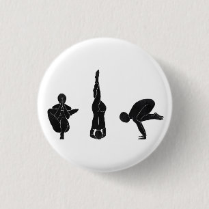 Badge Rond 2,50 Cm Méditation, yoga, Attitude