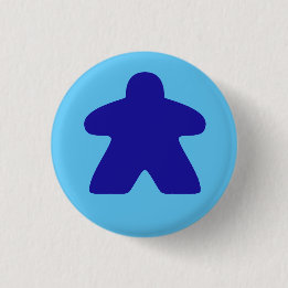 Badge Rond 2,50 Cm Meeple bleu
