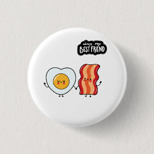 Badge Rond 2,50 Cm Meilleur ami bacon et œufs