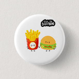 Badge Rond 2,50 Cm Meilleur Ami Nourriture Mignonne