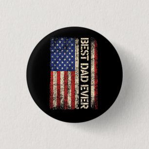 Badge Rond 2,50 Cm Meilleur Papa Jamais Drapeau Américain Cadeaux pou