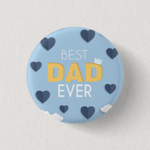Badge Rond 2,50 Cm Meilleur Papa Jamais, Mignonne Fête des pères