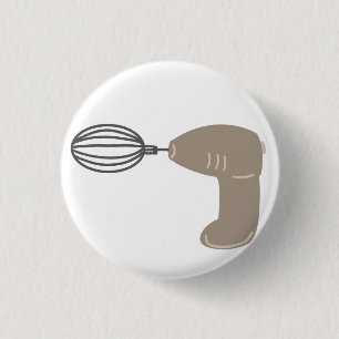 Badge Rond 2,50 Cm Mélangeur Électrique à Main pour Passionnés de Pât