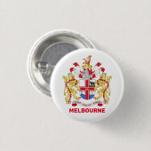 Badge Rond 2,50 Cm Melbourne, Australie - blason (Devant & derrière)