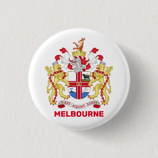 Badge Rond 2,50 Cm Melbourne, Australie - blason (Devant)