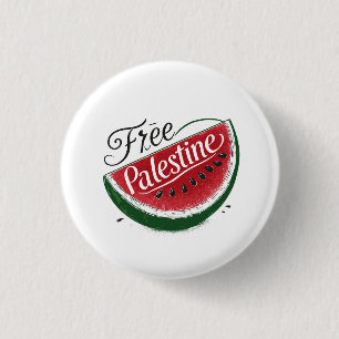 Badge Rond 2,50 Cm melon d'eau pour la Palestine libre