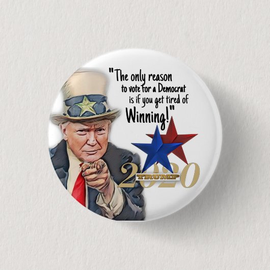 Badge Rond 2,50 Cm Mème amusant de Trump (Devant)
