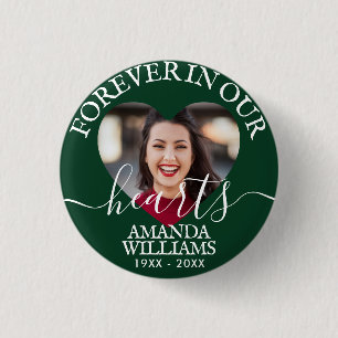 Badge Rond 2,50 Cm Mémorial de photos cardiaques personnalisées