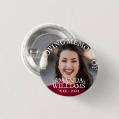 Badge Rond 2,50 Cm Mémorial photo personnalisé (Devant & derrière)