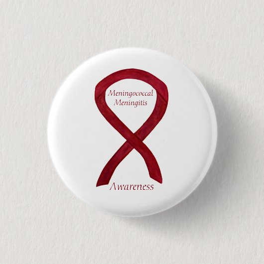 Badge Rond 2,50 Cm Meningococcie méningite Sensibilisation Broches à (Devant)