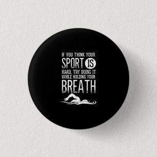 Badge Rond 2,50 Cm Mens Swimmer Swimmer pratique de natation