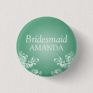 Badge Rond 2,50 Cm Menthe vintage des remous 2 de demoiselle