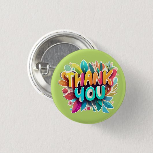 Badge Rond 2,50 Cm Merci (Devant & derrière)