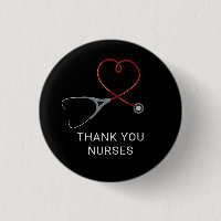 Merci Infirmières Red Love Coeur Stethoscope