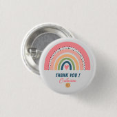 BADGE ROND 2,50 CM MERCI RAINBOW CUTE BOHO DESIGN (Devant & derrière)