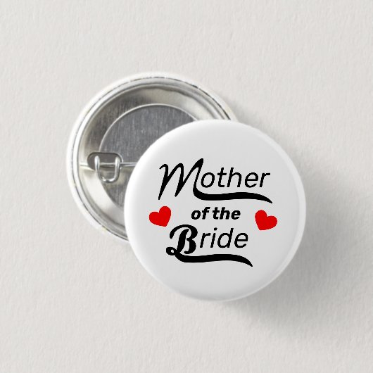 Badge Rond 2,50 Cm Mère de la mariée (Devant & derrière)