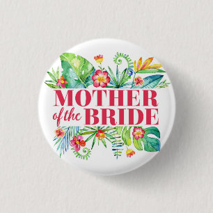 Badge Rond 2,50 Cm Mère de la mariée Mariage de destination tropical