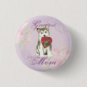 Badge Rond 2,50 Cm Mère du coeur maléfique de l'Alaska