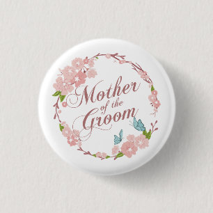 Badge Rond 2,50 Cm Mère du marié épousant le bouton de Pin de