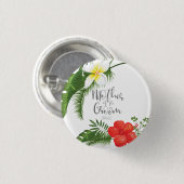 Badge Rond 2,50 Cm Mère florale tropicale de la chambre ID475 (Devant & derrière)