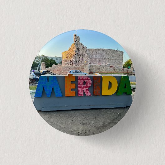Badge Rond 2,50 Cm Merida, Mexique - Bouton rond (Devant)