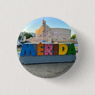 Badge Rond 2,50 Cm Merida, Mexique - Bouton rond