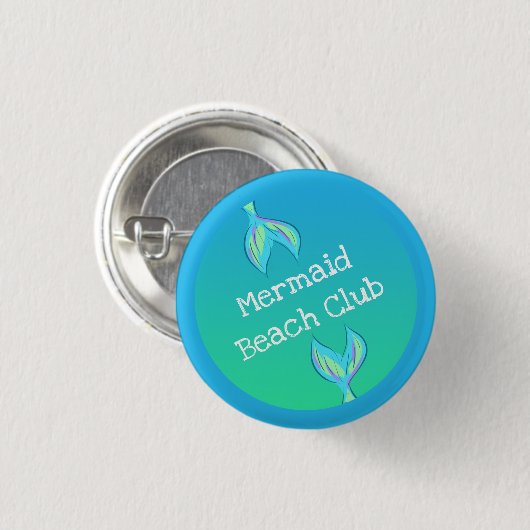 Badge Rond 2,50 Cm Mermaid Beach Club (Devant & derrière)
