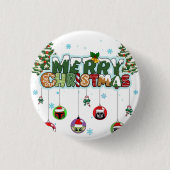 Badge Rond 2,50 Cm Merry Christmas Button (Devant)