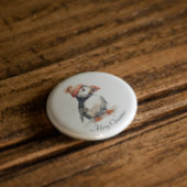 Badge Rond 2,50 Cm Merry Puffin, personnalisé