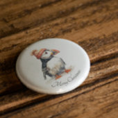 Badge Rond 2,50 Cm Merry Puffin, personnalisé
