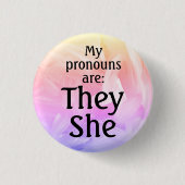 Badge Rond 2,50 Cm Mes pronouns sont : Ils Elle (Devant)
