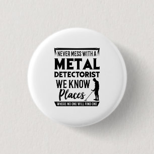 Badge Rond 2,50 Cm Metal Detectorist