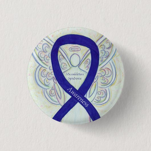 Badge Rond 2,50 Cm Microsuppression Syndrome Sensibilisation Ruban An (Devant)