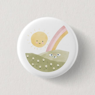 Badge Rond 2,50 Cm Mignon agneau bébé aquarelle nouveau bébé