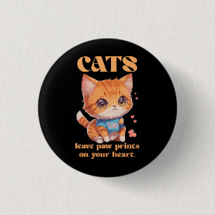 Badge Rond 2,50 Cm mignon amour chaton