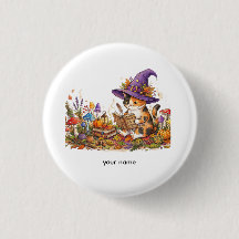 Mignon sorcière d'Halloween Chat Herboristerie per